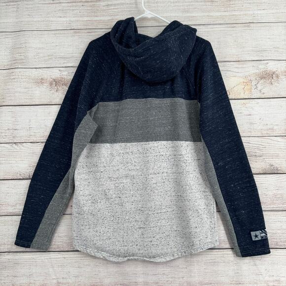 NFL Team Apparel Dallas Cowboys Colorblock Hoodie Mens Large Blue Gray White - Picture 2 of 14